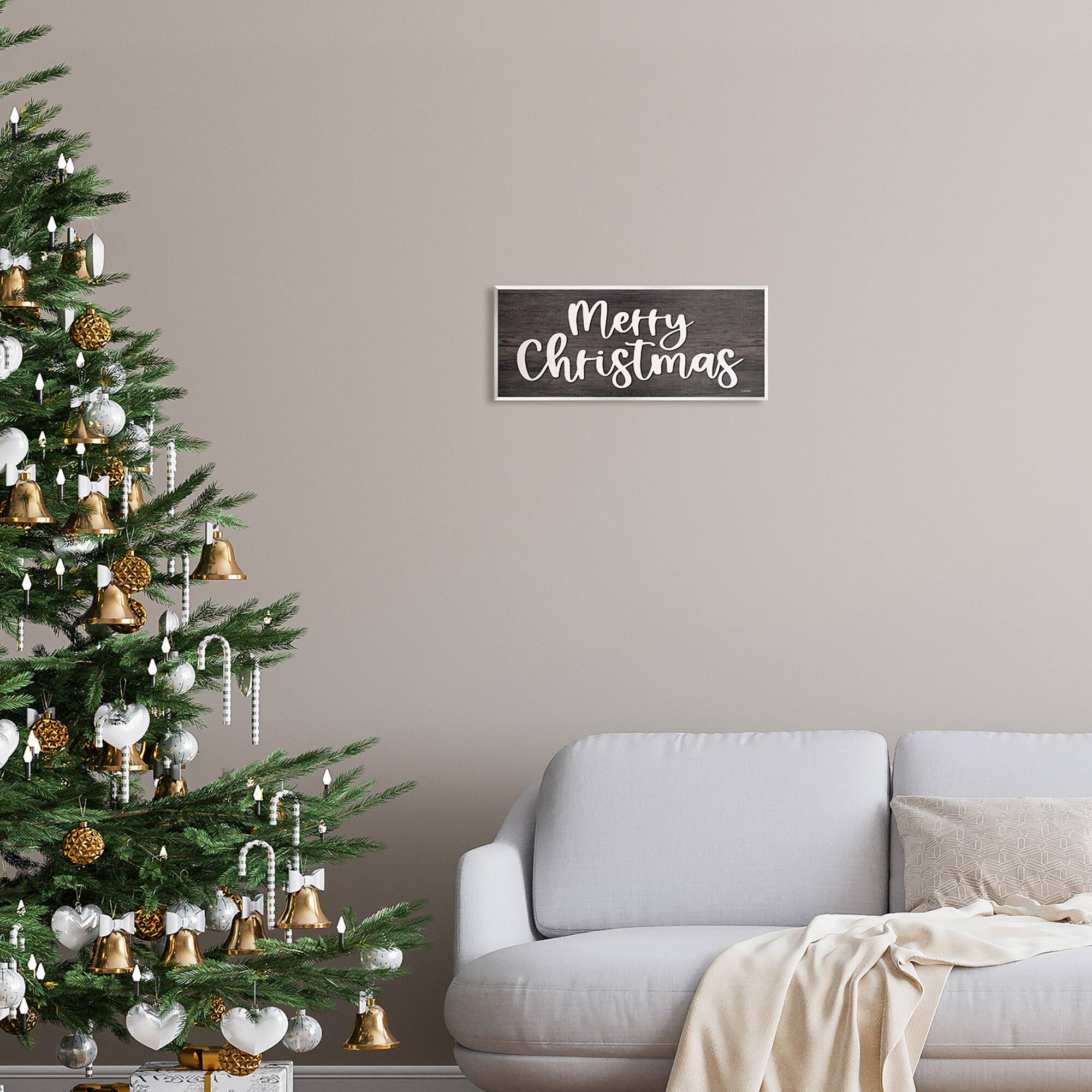 Stupell Industries Merry Christmas Farmhouse Wall Art